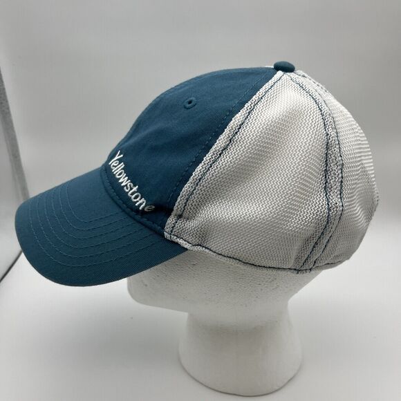 Triangle Sport Headwear Yellowstone Teal Blue Tan Baseball Cap Embroidered Logo - Picture 2 of 7